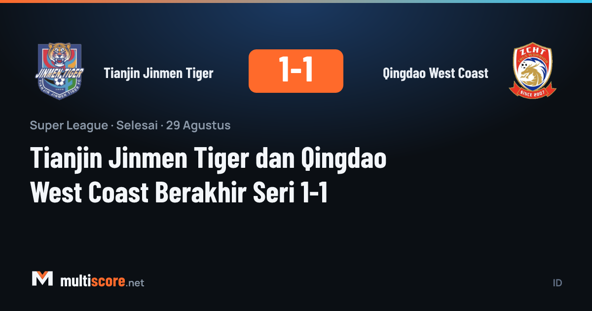 Tianjin Jinmen Tiger - Qingdao West Coast maçı