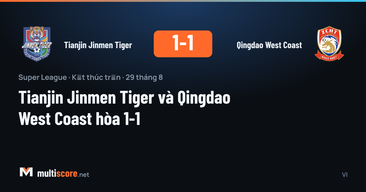 Tianjin Jinmen Tiger - Qingdao West Coast maçı