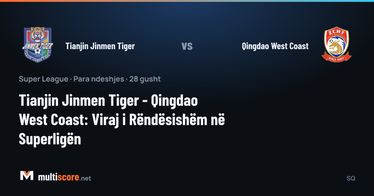 Tianjin Jinmen Tiger - Qingdao West Coast