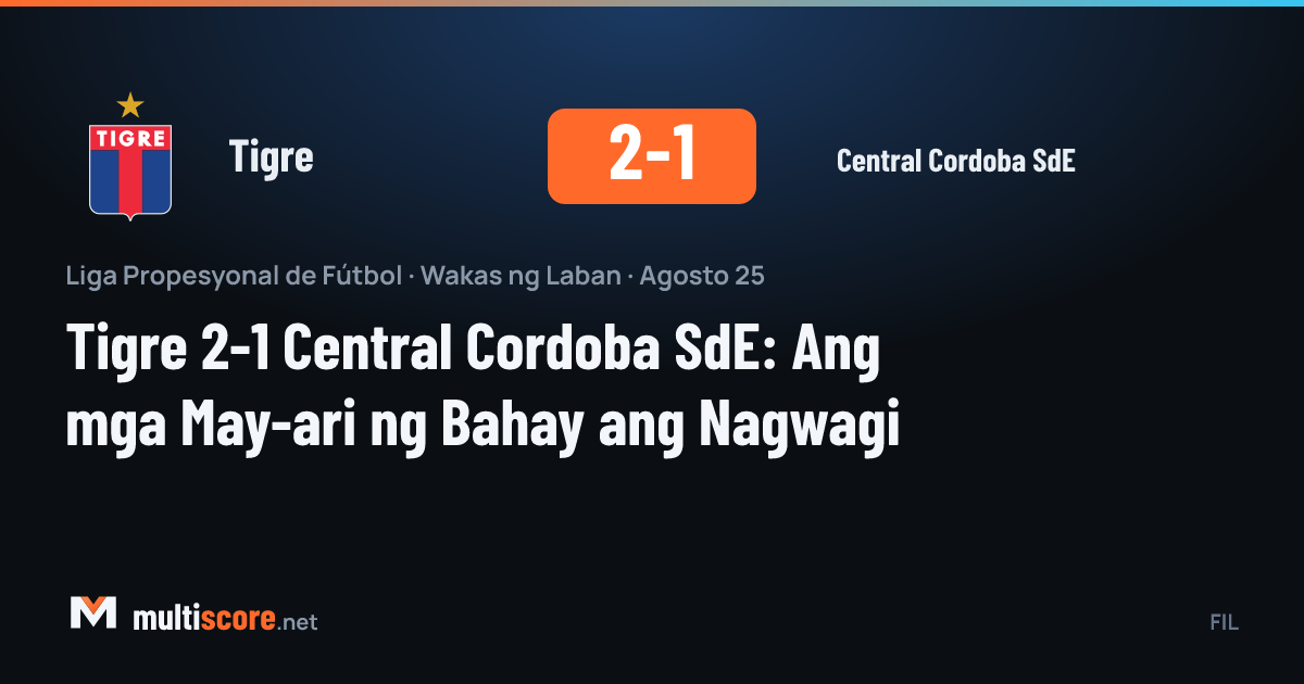 Tigre - Central Cordoba SdE maçından bir kare