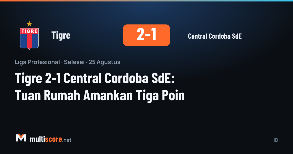 Tigre - Central Cordoba SdE maçından bir kare