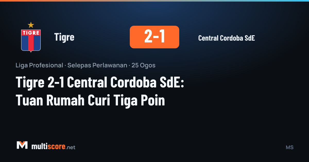 Tigre - Central Cordoba SdE maçından bir kare