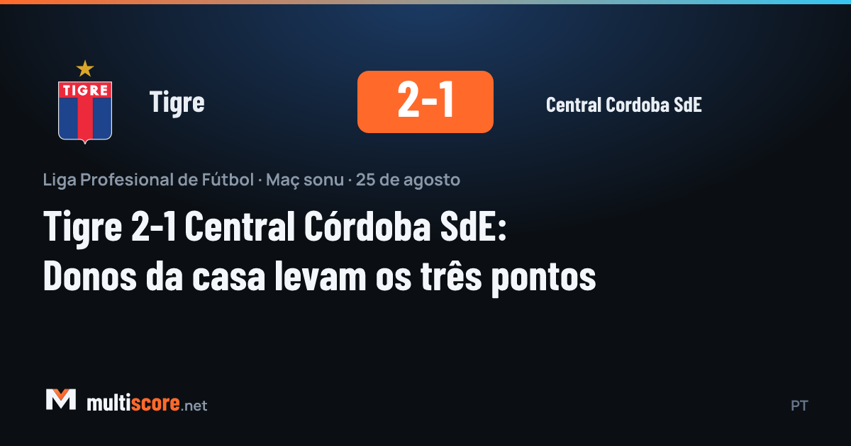 Tigre - Central Cordoba SdE maçından bir kare