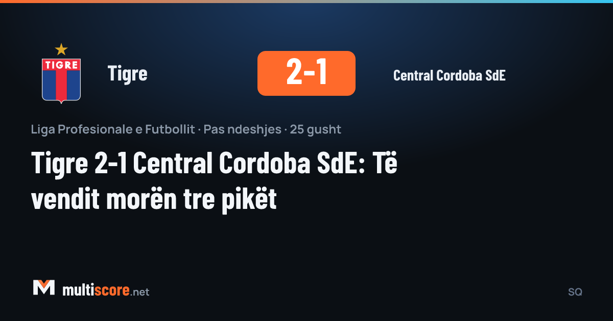 Tigre - Central Cordoba SdE maçından bir kare