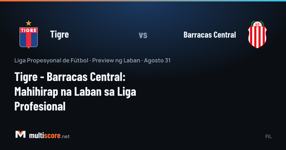 Tigre - Barracas Central maç öncesi
