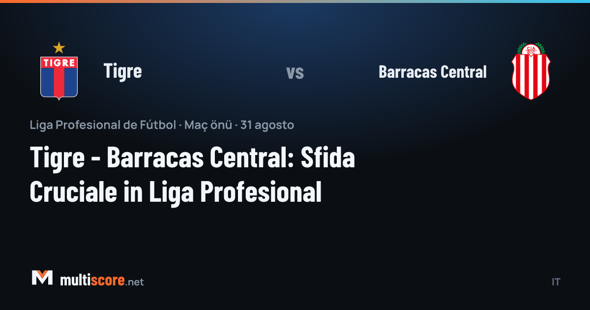 Tigre - Barracas Central maç öncesi