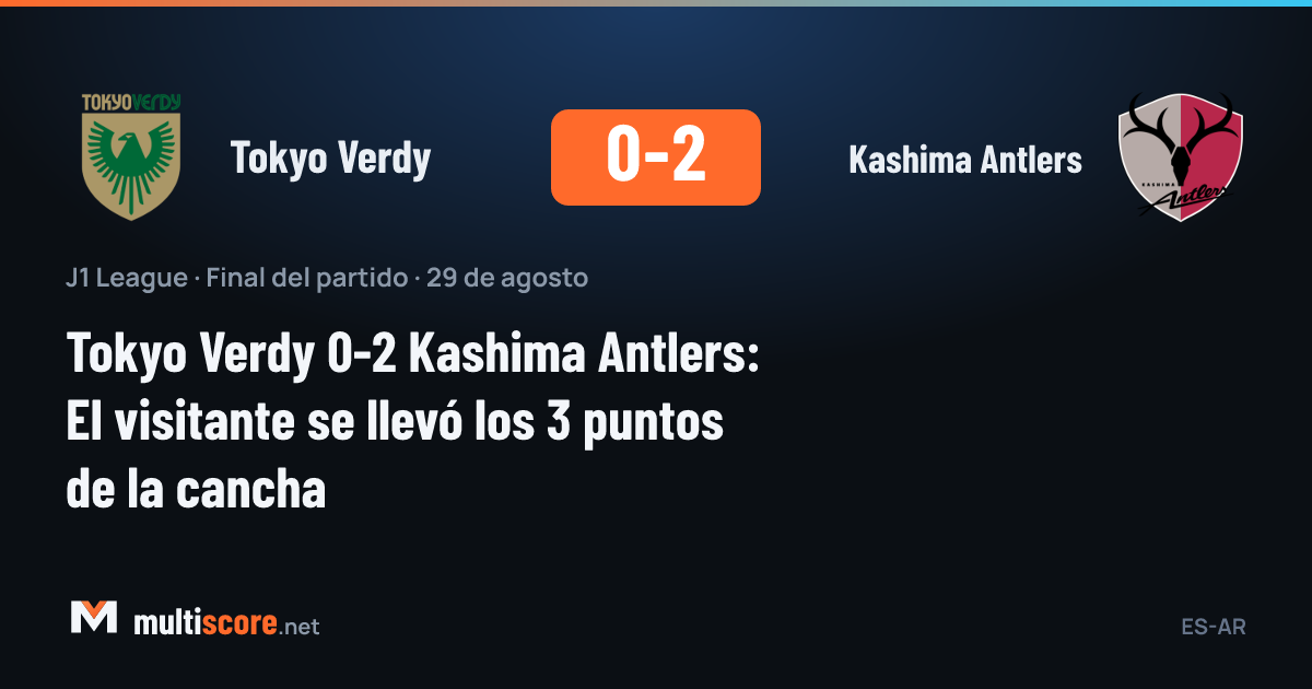 J1 League'de Tokyo Verdy ile Kashima Antlers arasında oynanan maçın görüntüsü