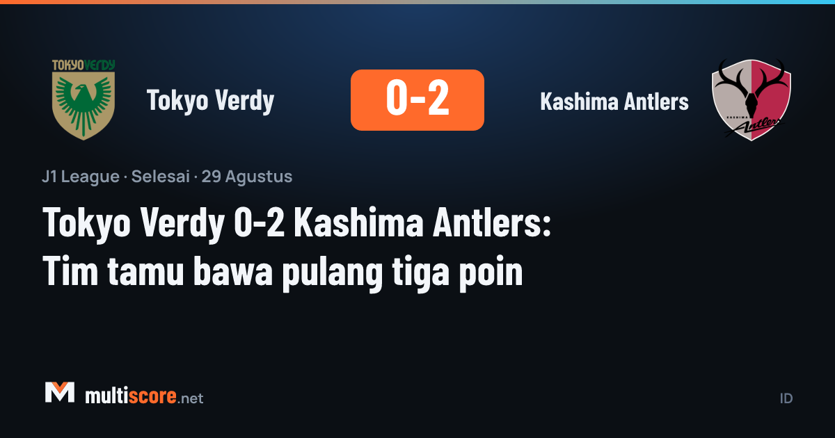 J1 League'de Tokyo Verdy ile Kashima Antlers arasında oynanan maçın görüntüsü