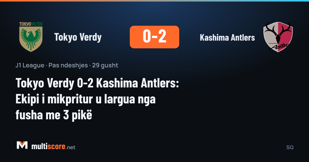 J1 League'de Tokyo Verdy ile Kashima Antlers arasında oynanan maçın görüntüsü
