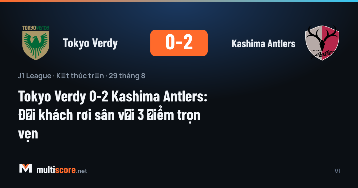J1 League'de Tokyo Verdy ile Kashima Antlers arasında oynanan maçın görüntüsü