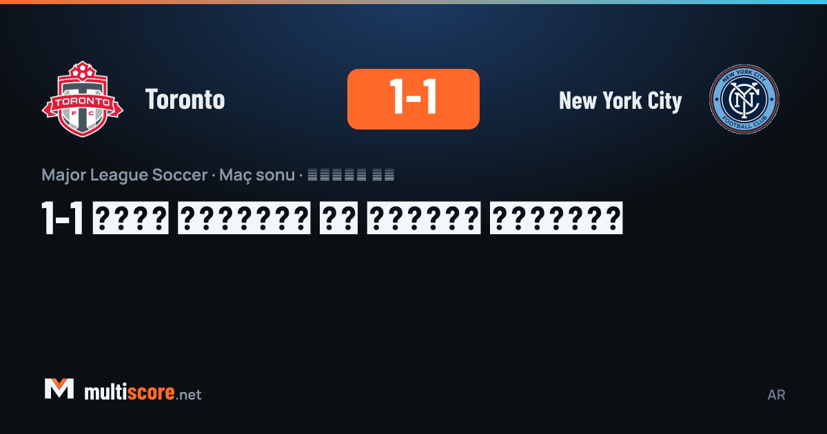 Toronto New York City MLS maçı