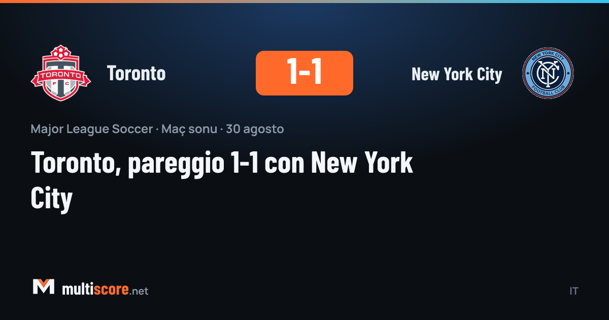 Toronto New York City MLS maçı