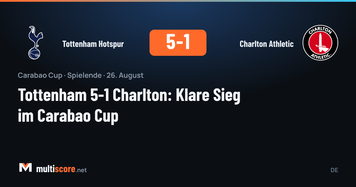 Tottenham Hotspur - Charlton Athletic Carabao Cup maçı