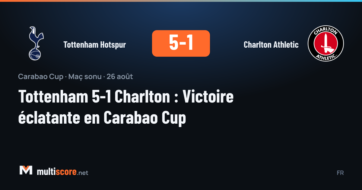Tottenham Hotspur - Charlton Athletic Carabao Cup maçı