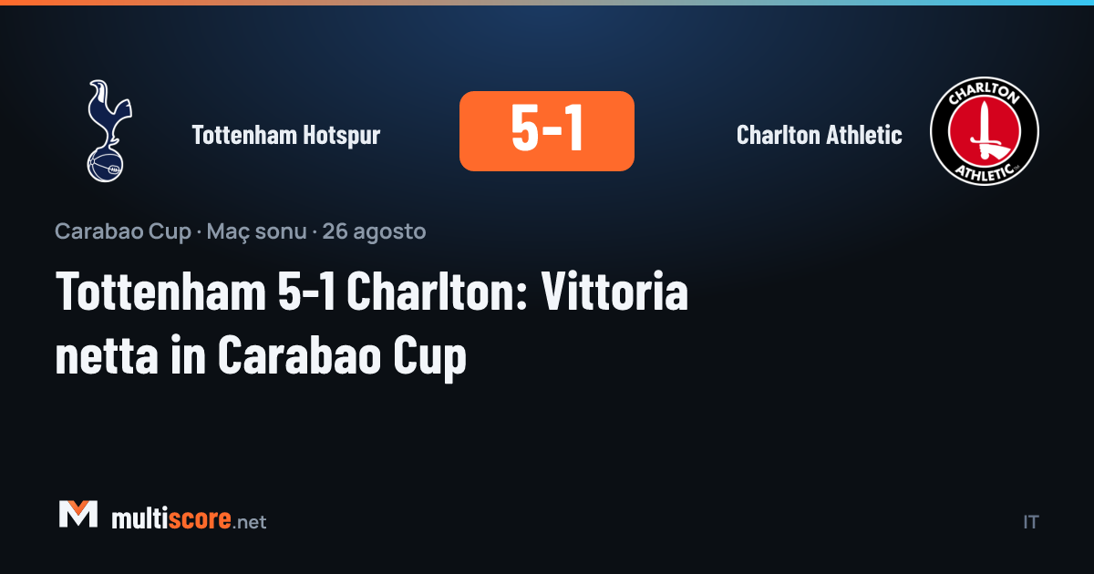Tottenham Hotspur - Charlton Athletic Carabao Cup maçı
