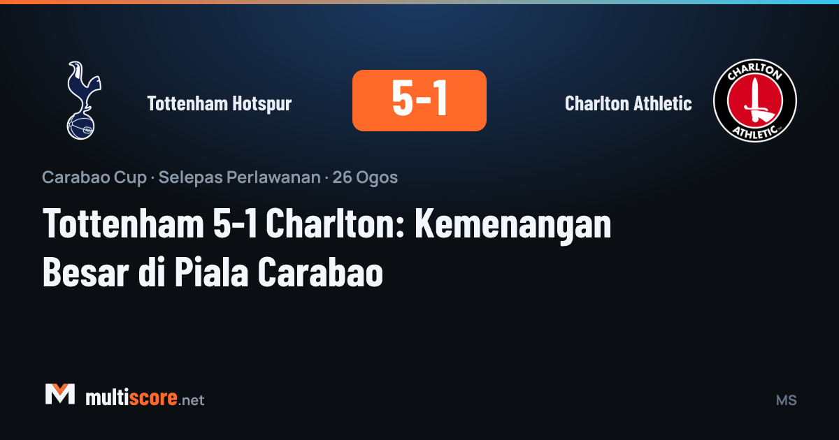 Tottenham Hotspur - Charlton Athletic Carabao Cup maçı