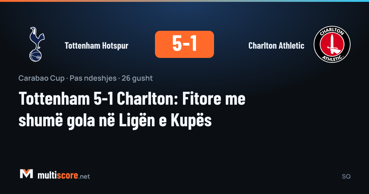 Tottenham Hotspur - Charlton Athletic Carabao Cup maçı