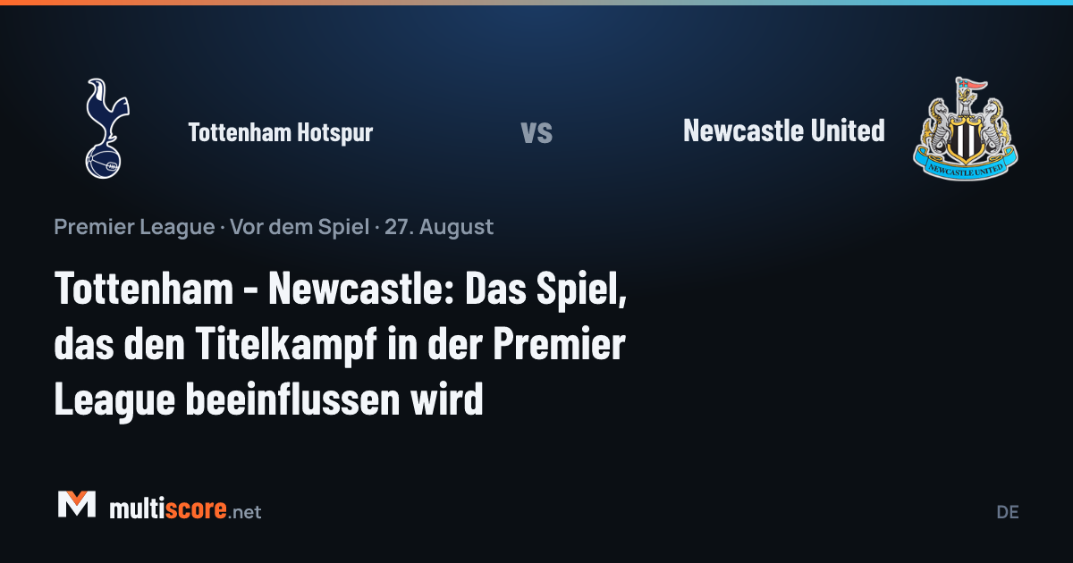 Tottenham Hotspur ve Newcastle United formalarıyla futbolcular, Premier League maç öncesi sahada