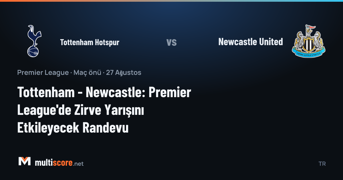 Tottenham Hotspur ve Newcastle United formalarıyla futbolcular, Premier League maç öncesi sahada