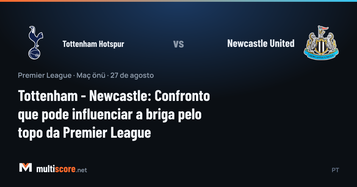 Tottenham Hotspur ve Newcastle United formalarıyla futbolcular, Premier League maç öncesi sahada