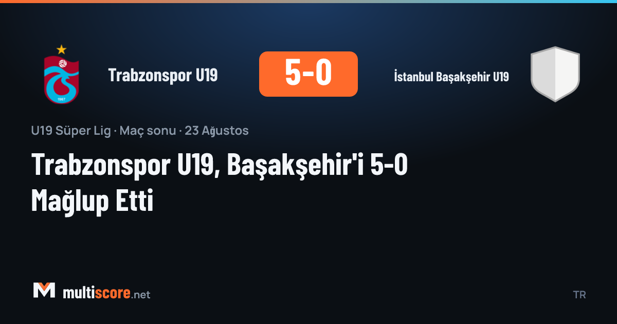 Trabzonspor U19 - İstanbul Başakşehir U19