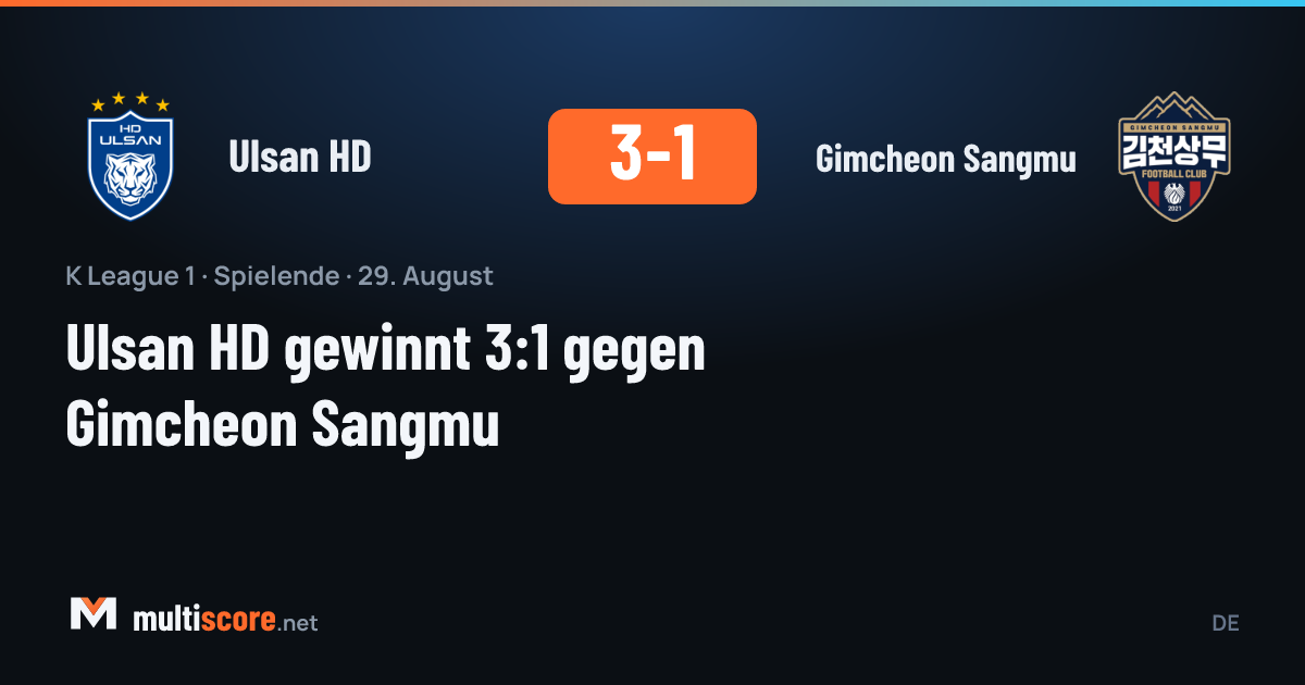 Ulsan HD - Gimcheon Sangmu K League 1 maçı
