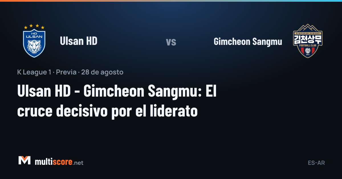 Ulsan HD ve Gimcheon Sangmu takımlarının K League 1 maçı öncesi görünümü