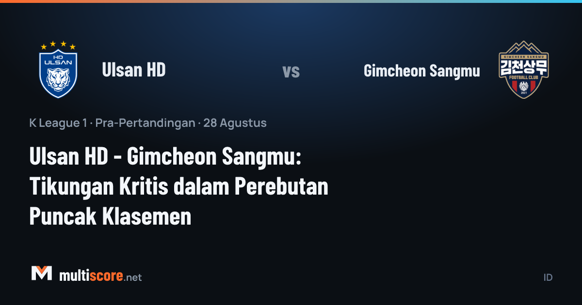 Ulsan HD ve Gimcheon Sangmu takımlarının K League 1 maçı öncesi görünümü