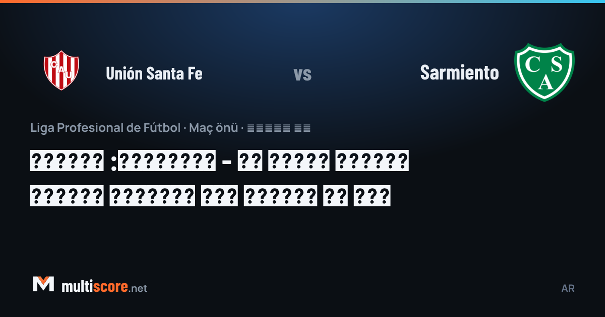 Unión Santa Fe ve Sarmiento futbolcuları maç önünde sahaya çıkıyor