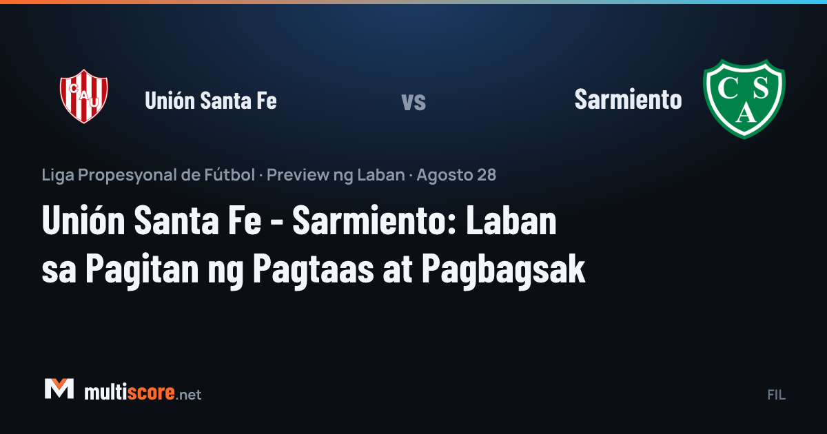 Unión Santa Fe ve Sarmiento futbolcuları maç önünde sahaya çıkıyor