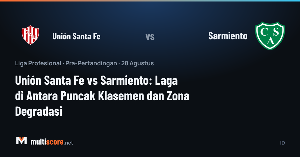 Unión Santa Fe ve Sarmiento futbolcuları maç önünde sahaya çıkıyor
