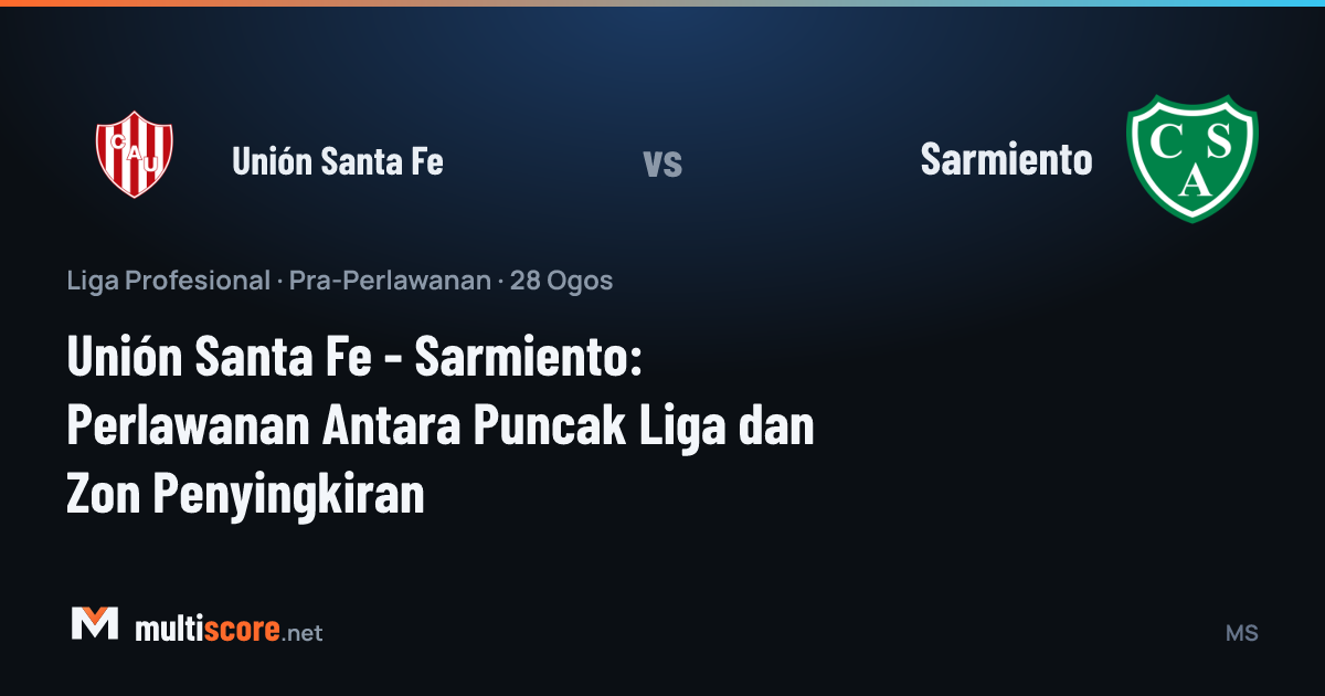 Unión Santa Fe ve Sarmiento futbolcuları maç önünde sahaya çıkıyor