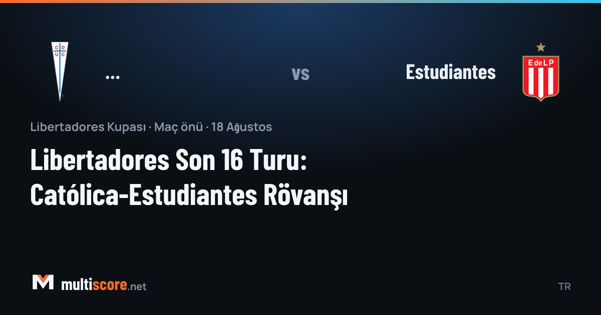 Universidad Católica ve Estudiantes formaları, Copa Libertadores maç önü görseli