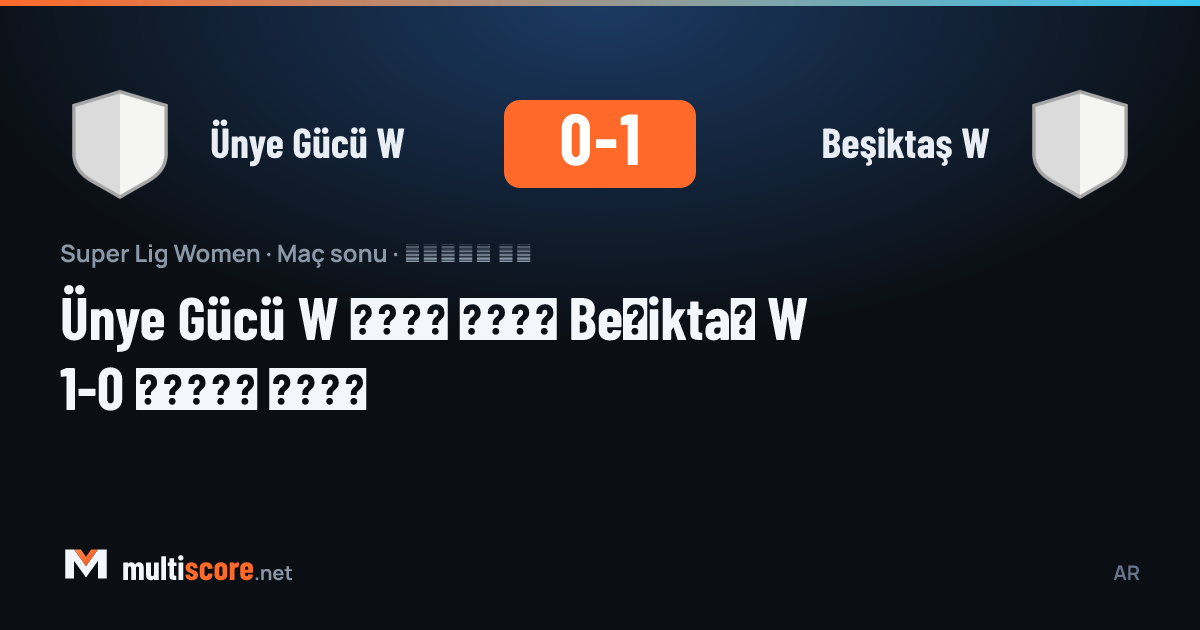 Kadınlar Süper Lig'de Beşiktaş W, Ünye Gücü W'yi 1-0 mağlup etti