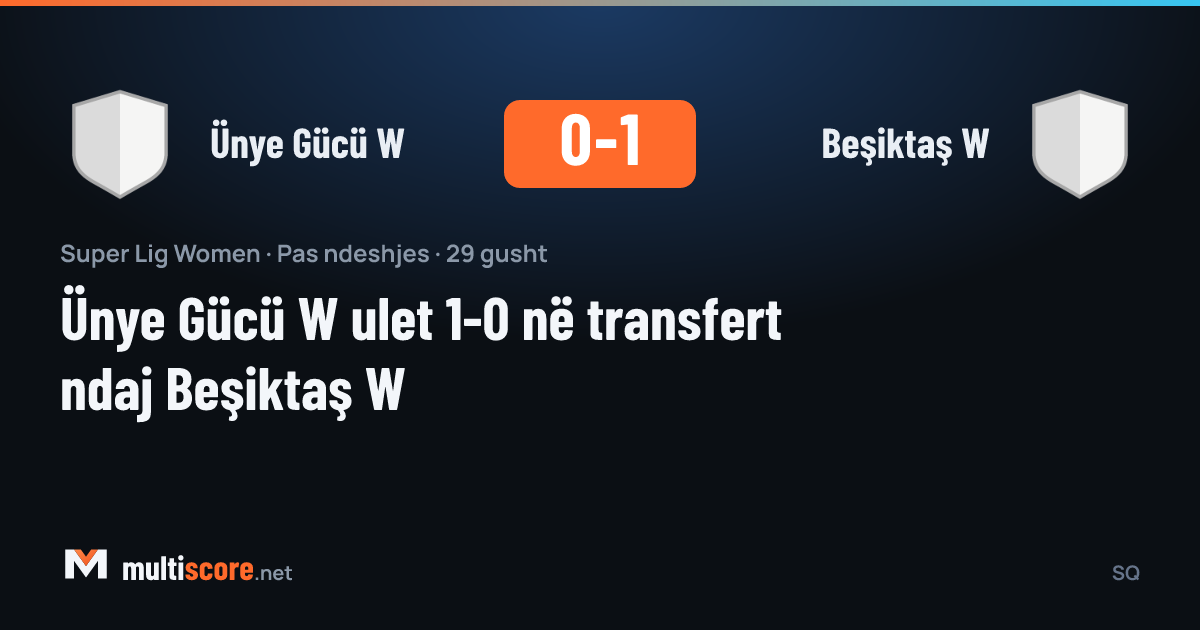 Kadınlar Süper Lig'de Beşiktaş W, Ünye Gücü W'yi 1-0 mağlup etti