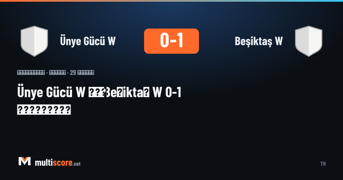 Kadınlar Süper Lig'de Beşiktaş W, Ünye Gücü W'yi 1-0 mağlup etti