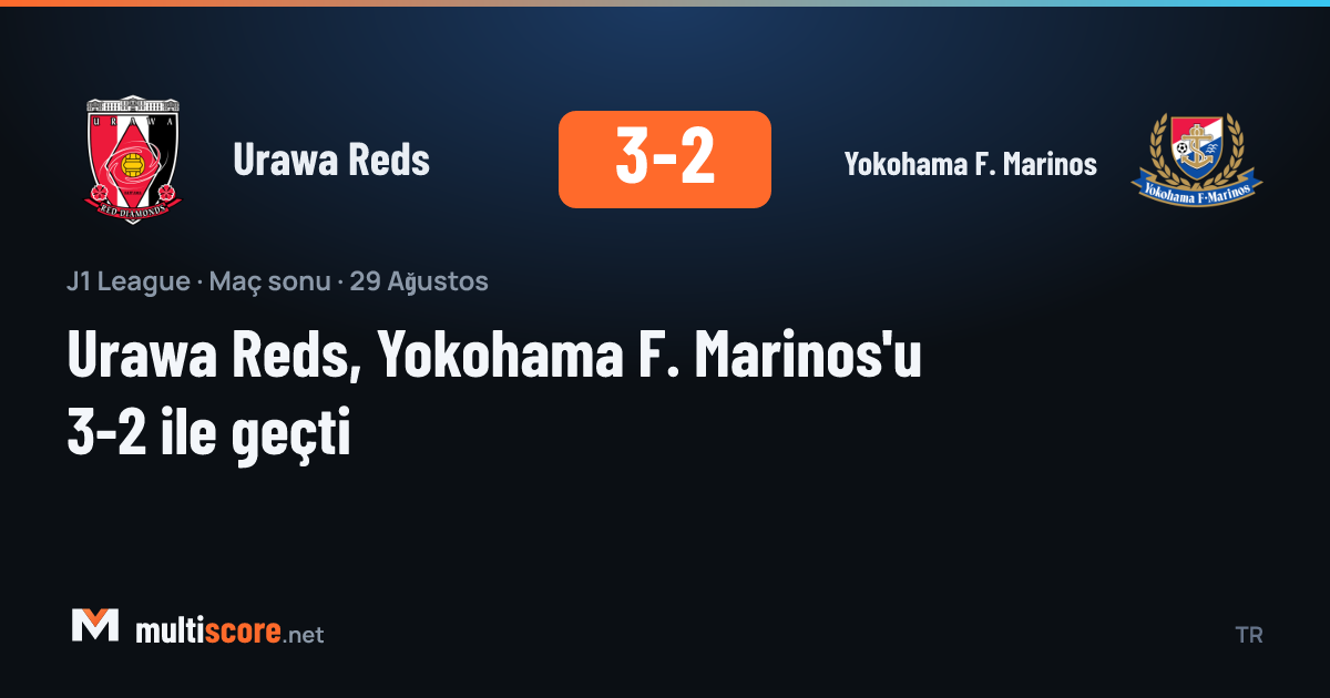 Urawa Reds - Yokohama F. Marinos maçından bir kare, J1 League