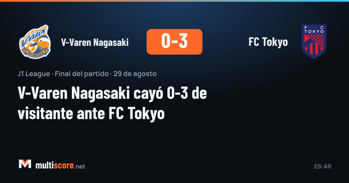 V-Varen Nagasaki - FC Tokyo J1 League maçı