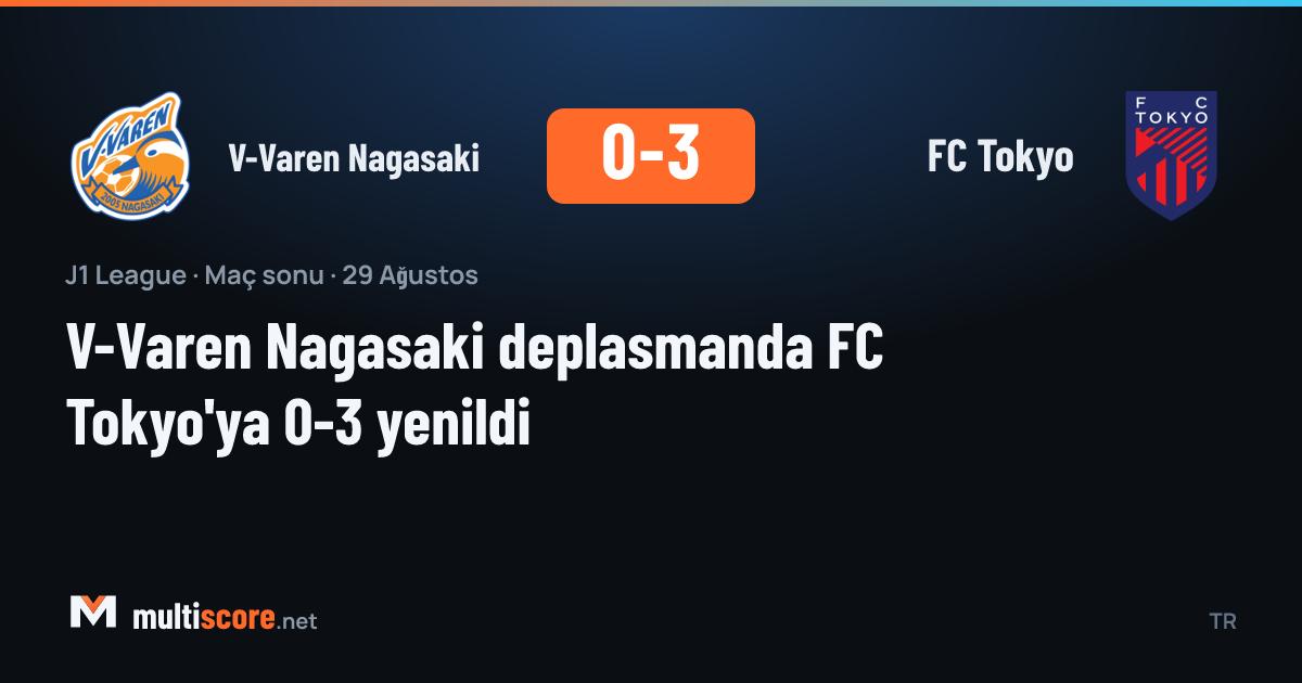 V-Varen Nagasaki - FC Tokyo J1 League maçı
