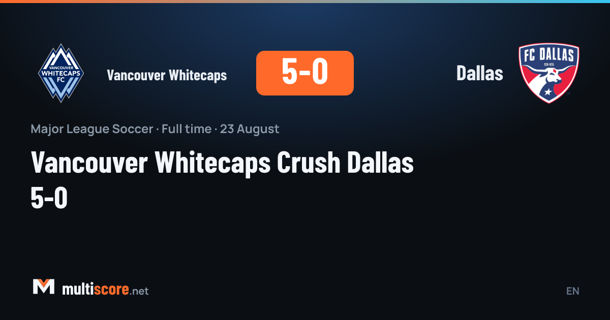 Vancouver Whitecaps ve Dallas arasındaki MLS maçından bir görüntü