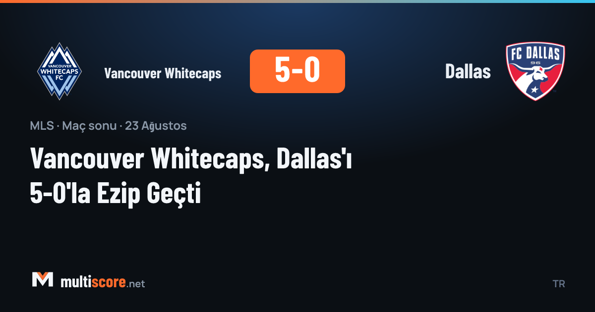 Vancouver Whitecaps ve Dallas arasındaki MLS maçından bir görüntü
