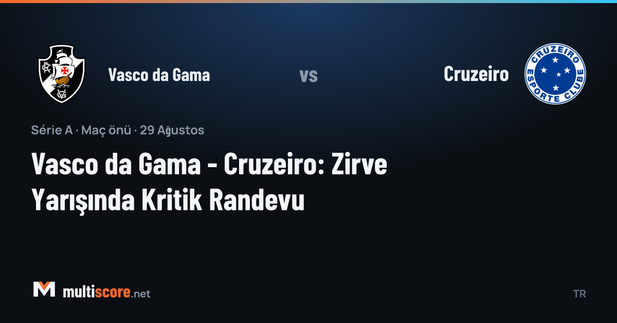 Vasco da Gama ve Cruzeiro oyuncuları Serie A maçında mücadele ediyor