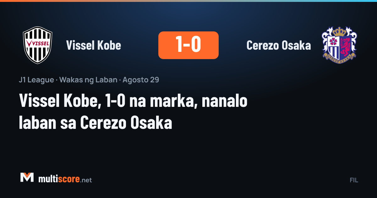 Vissel Kobe - Cerezo Osaka J1 League maçı