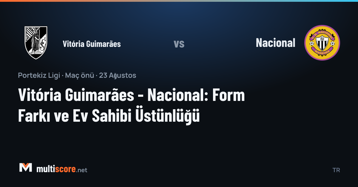 Vitória Guimarães ve Nacional oyuncuları maç önü sahada