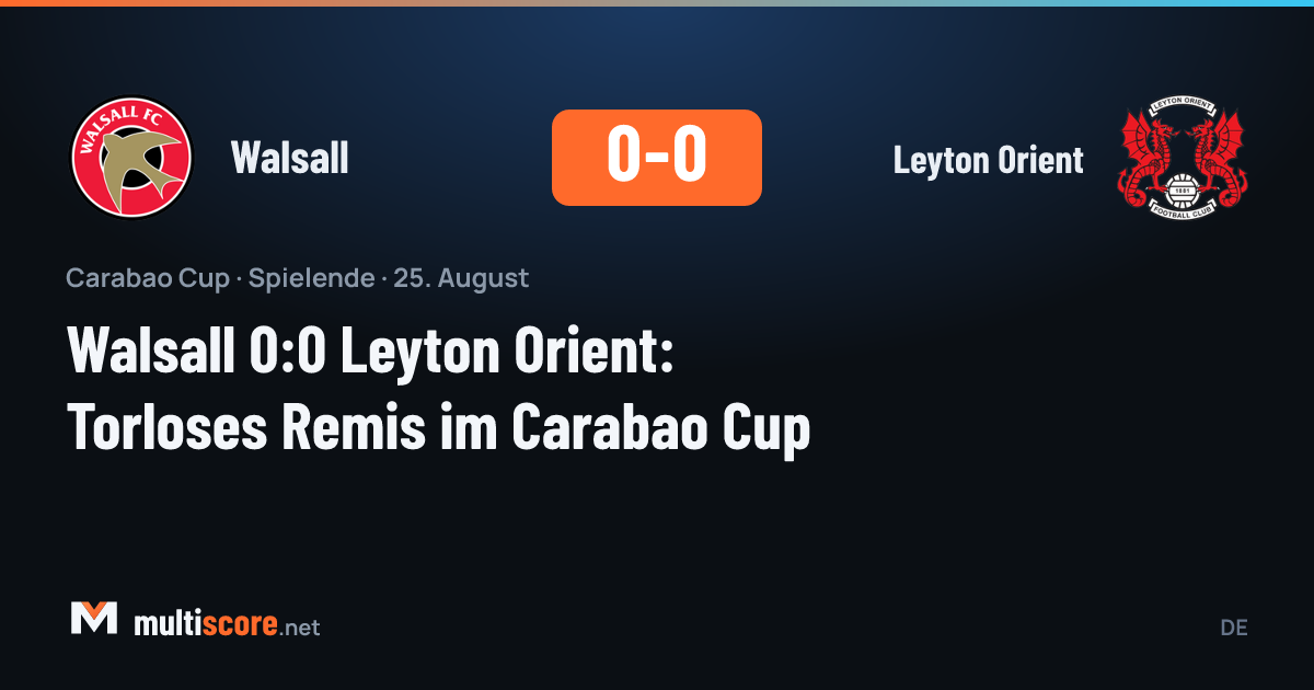 Walsall ve Leyton Orient oyuncuları Carabao Cup maçında mücadele ediyor