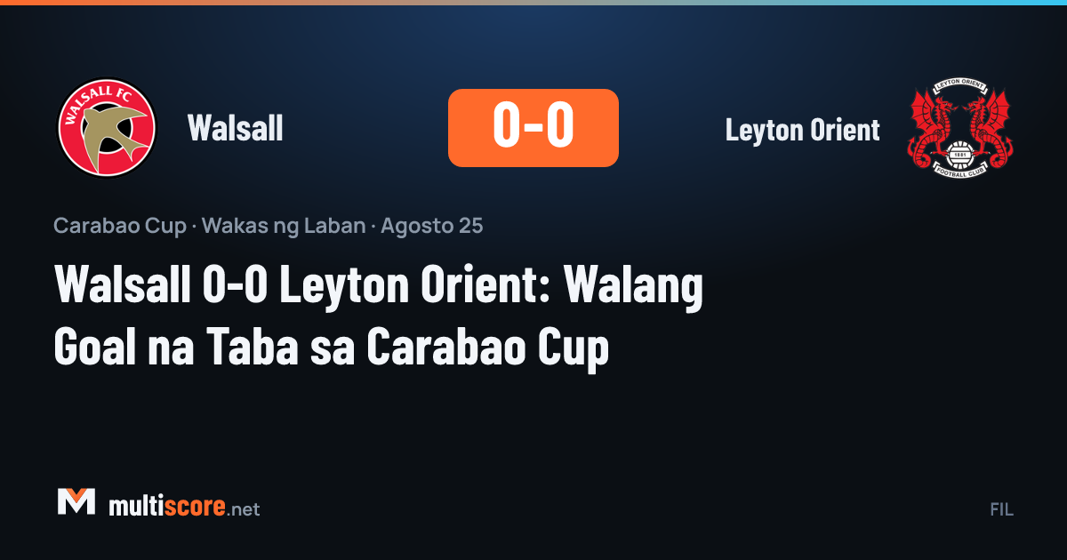 Walsall ve Leyton Orient oyuncuları Carabao Cup maçında mücadele ediyor