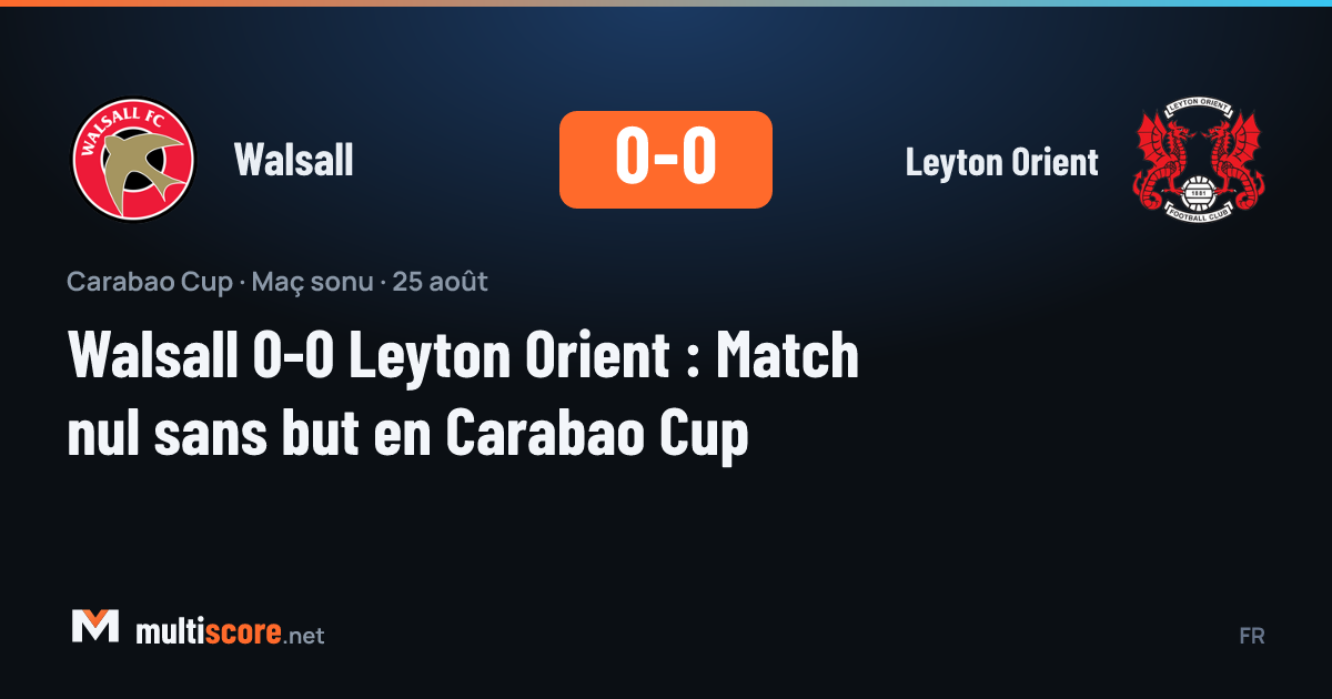 Walsall ve Leyton Orient oyuncuları Carabao Cup maçında mücadele ediyor