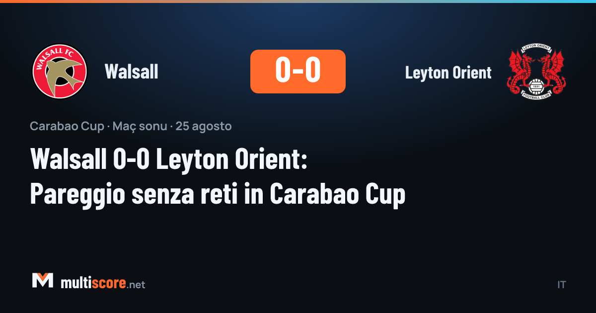 Walsall ve Leyton Orient oyuncuları Carabao Cup maçında mücadele ediyor