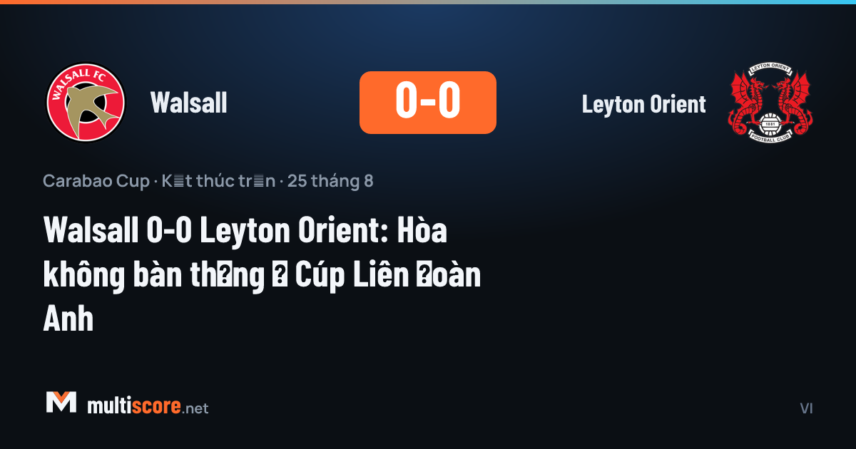 Walsall ve Leyton Orient oyuncuları Carabao Cup maçında mücadele ediyor