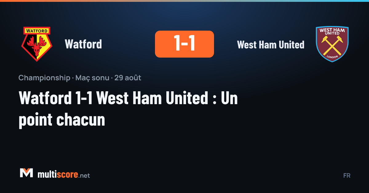 Watford West Ham United maçından bir görüntü